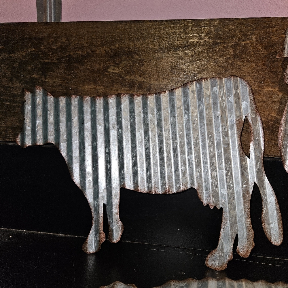 Rustic Metal Animal Wall Decor Set - Picture 2 of 7